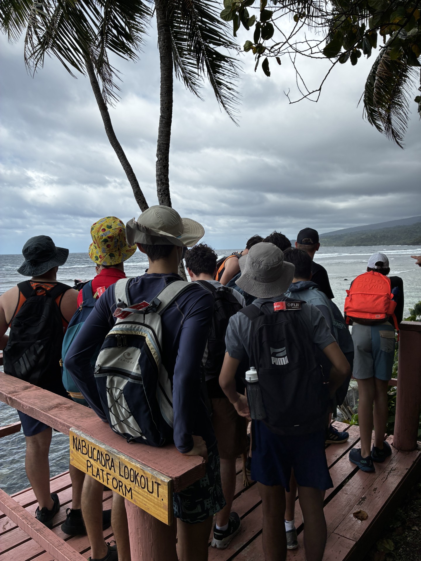 Student group on Lavena Coastal Walk